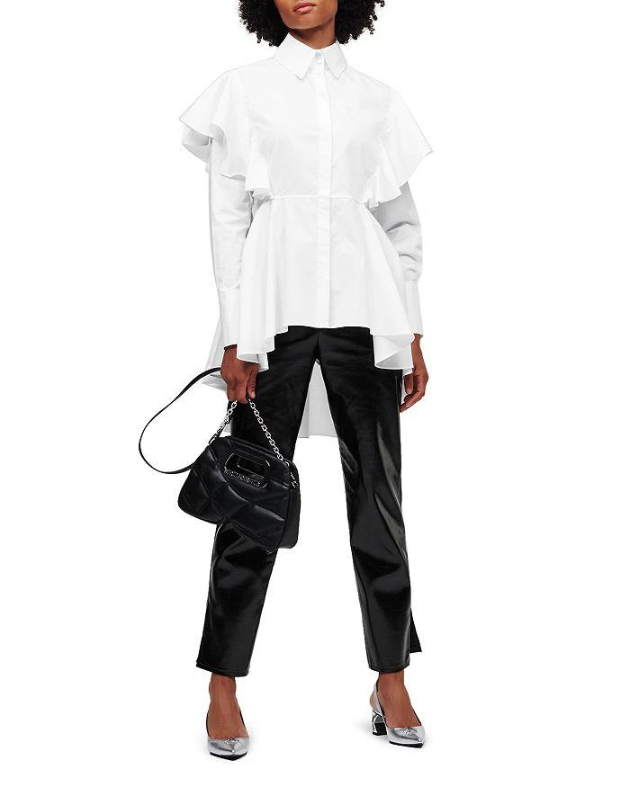 商品Karl Lagerfeld Paris|Ruffle Poplin Shirt,价格¥1119,第3张图片详细描述