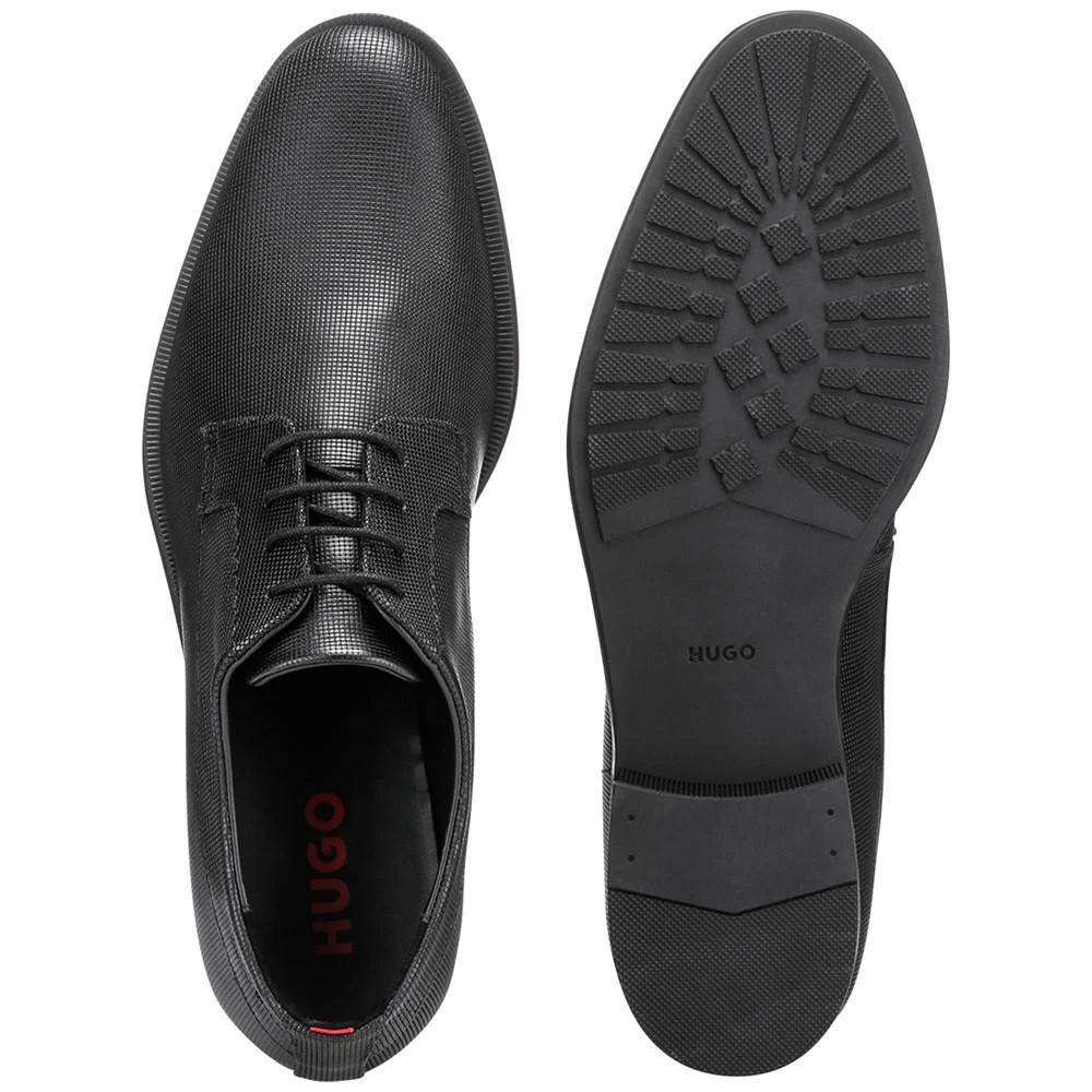 商品Hugo Boss|Men's Kyron Plain Leather Derby Dress Shoe,价格¥638,第3张图片详细描述