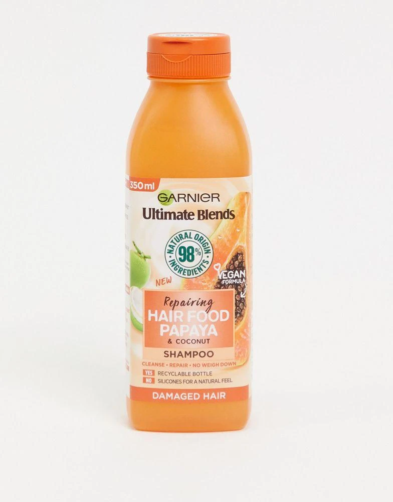 商品Garnier|Garnier Ultimate Blends Repairing Hair Food Papaya Shampoo For Damaged Hair 350ml,价格¥61,第1张图片