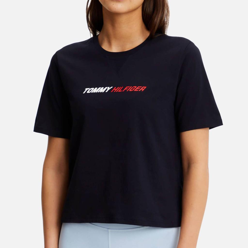 Tommy Sport Logo Print Cotton-Jersey T-Shirt商品第1张图片规格展示