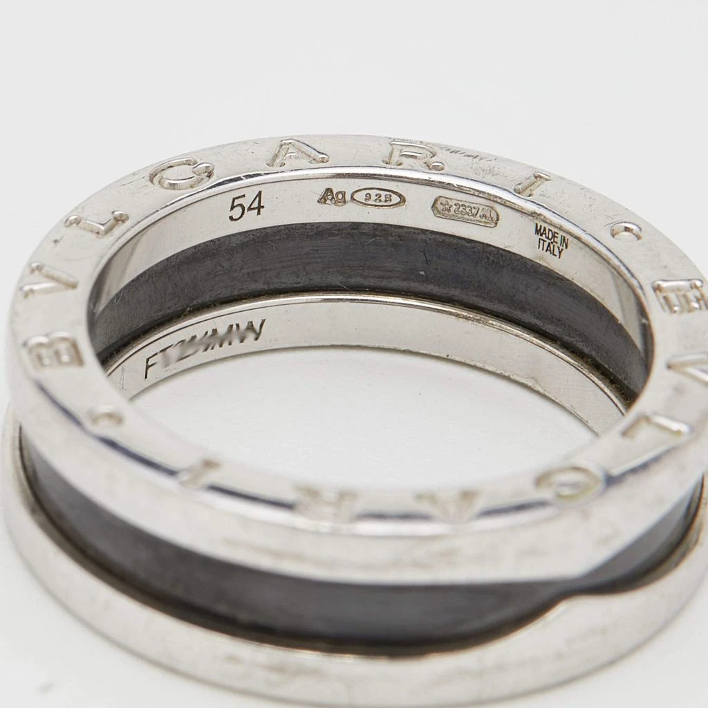 商品[二手商品] BVLGARI|Bvlgari Save The Children Black Ceramic and Sterling Silver Ring Size EU 54,价格¥1751,第5张图片详细描述