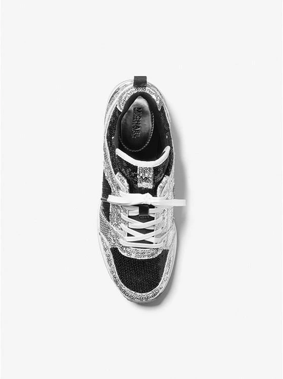商品Michael Kors|Georgie Two-Tone Sequined Canvas Trainer,价格¥670,第4张图片详细描述