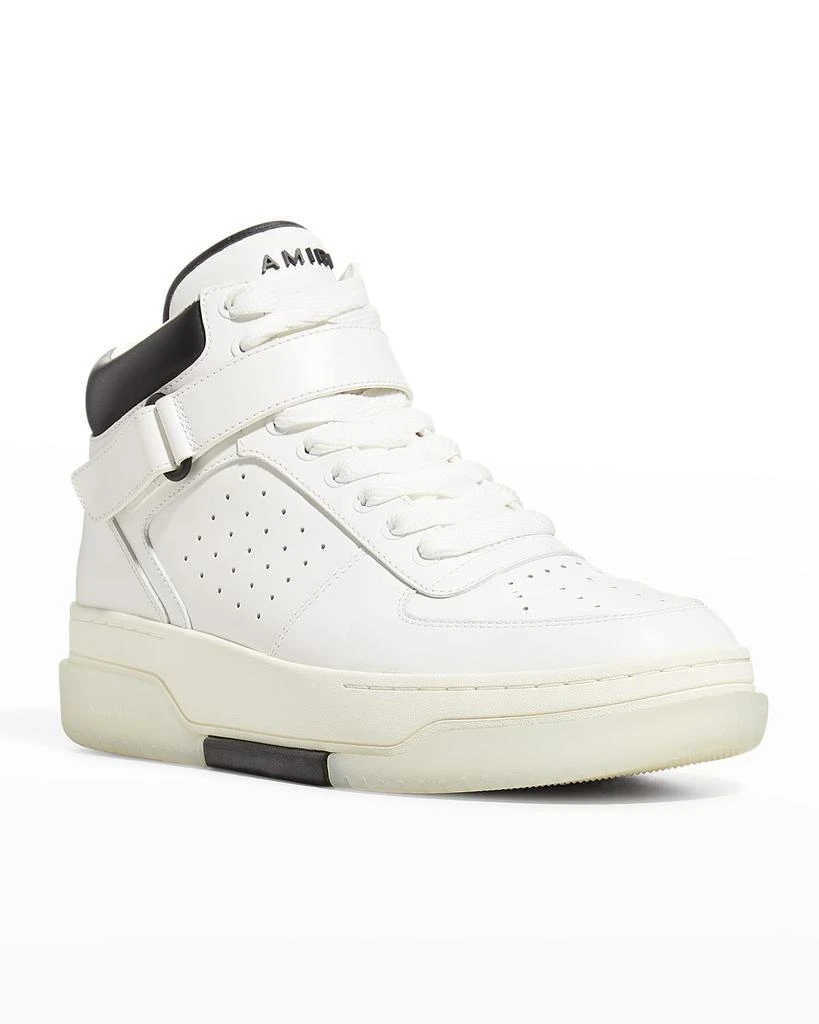 商品AMIRI|Men's Stadium Mid-Top Leather Sneakers,价格¥2609,第2张图片详细描述