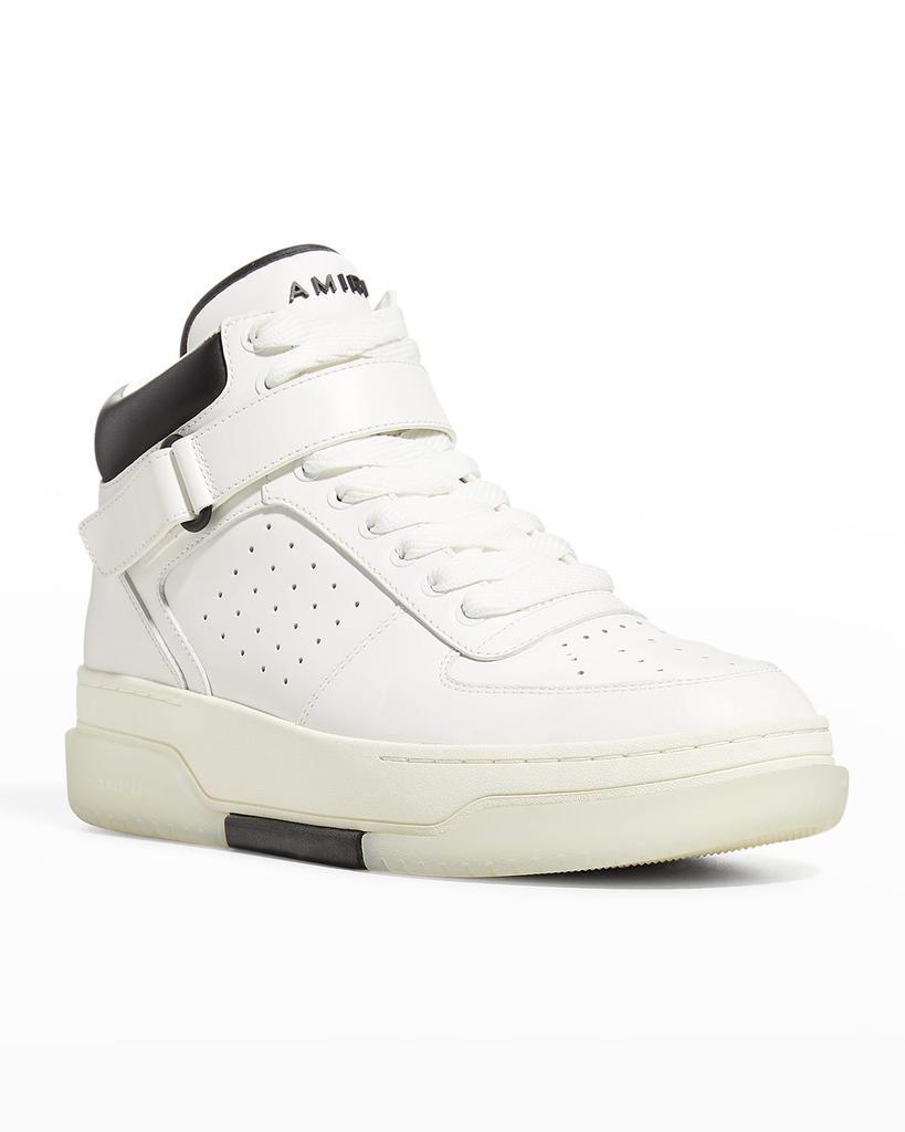 商品AMIRI|Men's Stadium Mid-Top Leather Sneakers,价格¥2452,第4张图片详细描述