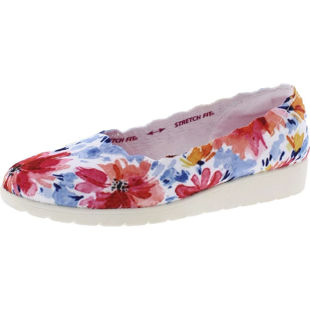 商品SKECHERS|Skechers Womens Cleo Flex-Floressence Canvas Lifestyle Slip-On Sneakers,价格¥200,第1张图片