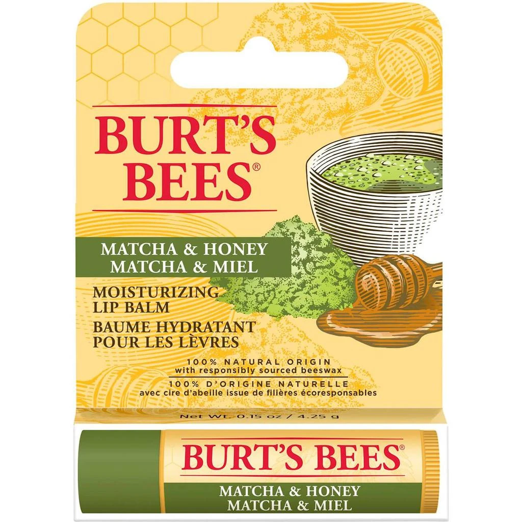 商品Burt's Bees|Burt's Bees 100% Natural Origin Matcha and Honey Moisturising Lip Balm 4.25g,价格¥34,第3张图片详细描述