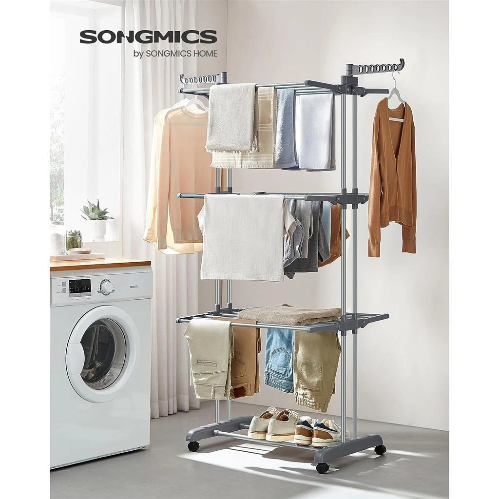 商品BreeBe|4-Tier Clothes Drying Rack Stand,价格¥418,第2张图片详细描述