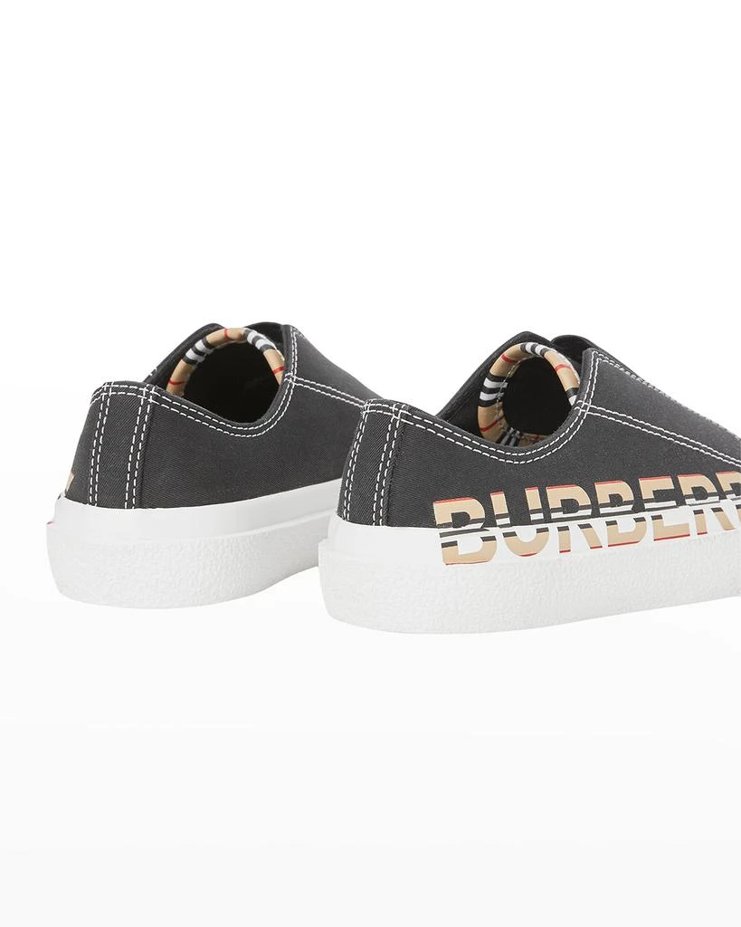 商品Burberry|Kid's Larkhall Icon Stripe Logo Canvas Sneakers, Baby/Toddlers,价格¥874,第4张图片详细描述