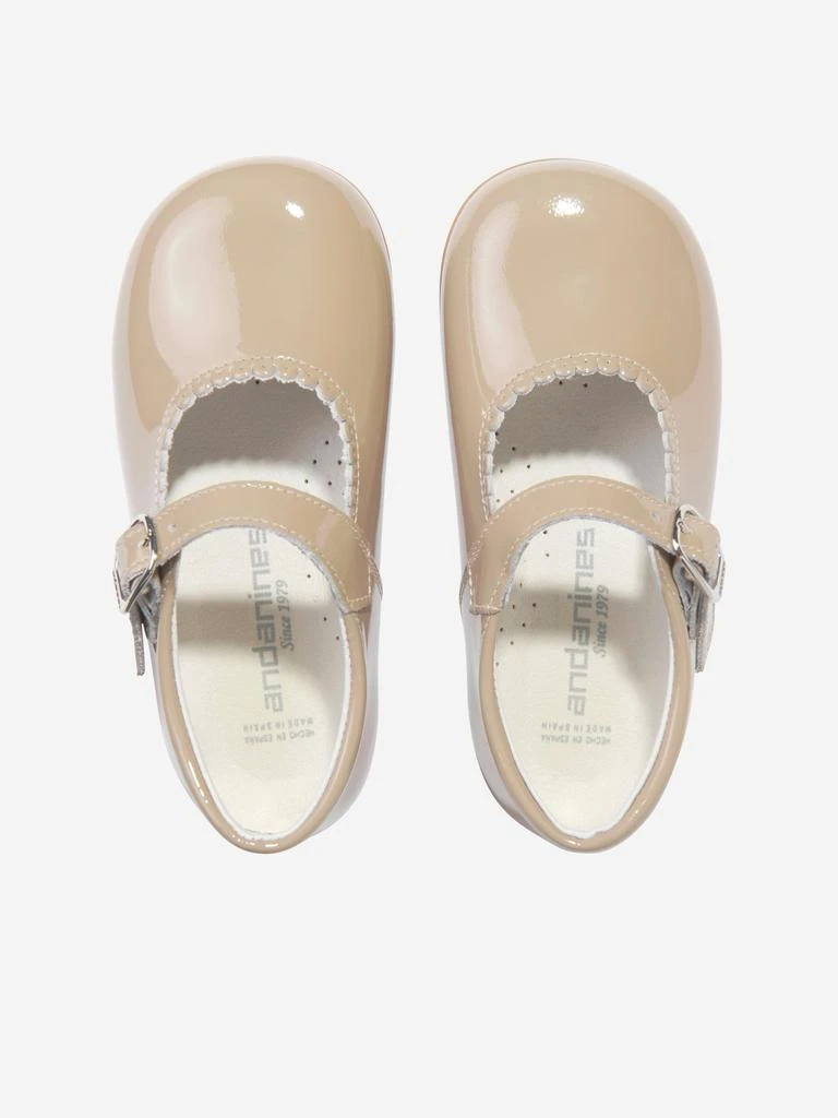 商品Andanines|Andanines Girls Patent Leather Mary Jane Shoes in Beige,价格¥615,第4张图片详细描述