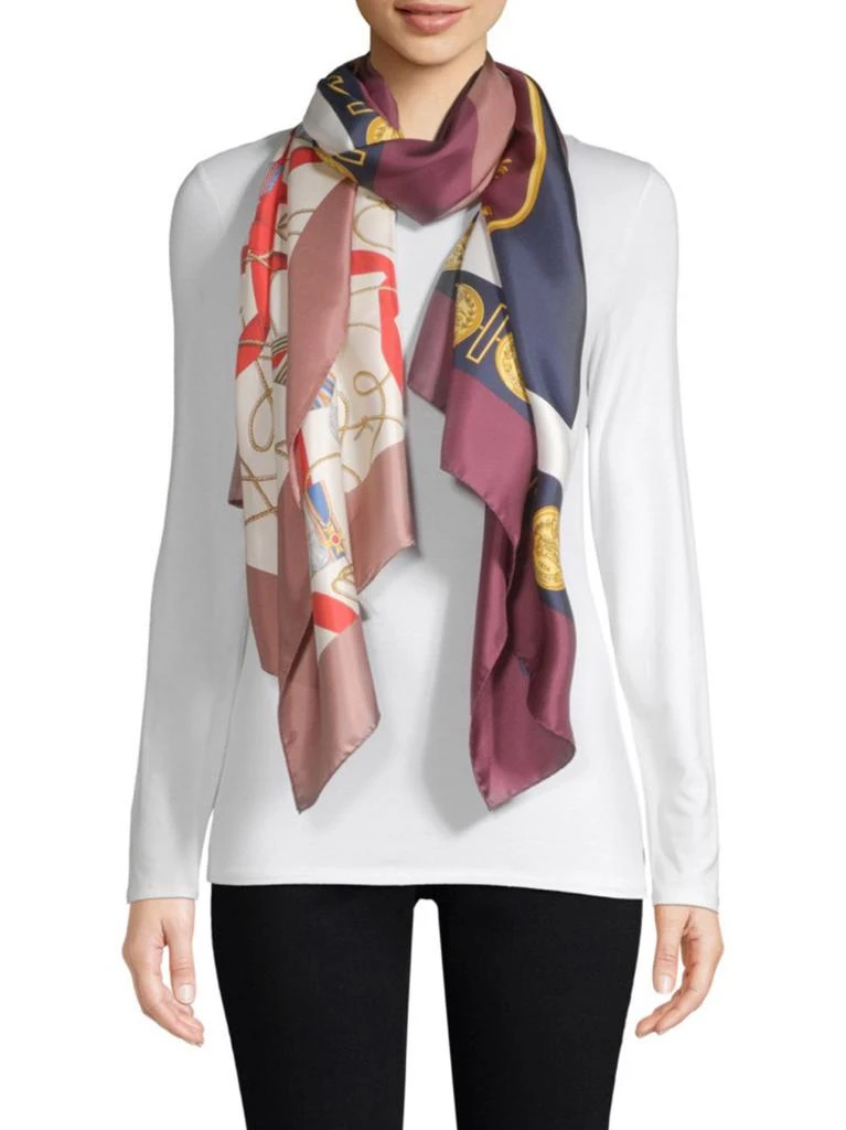 商品Burberry|Burberry - Medal Collage Silk Scarf,价格¥2056,第1张图片