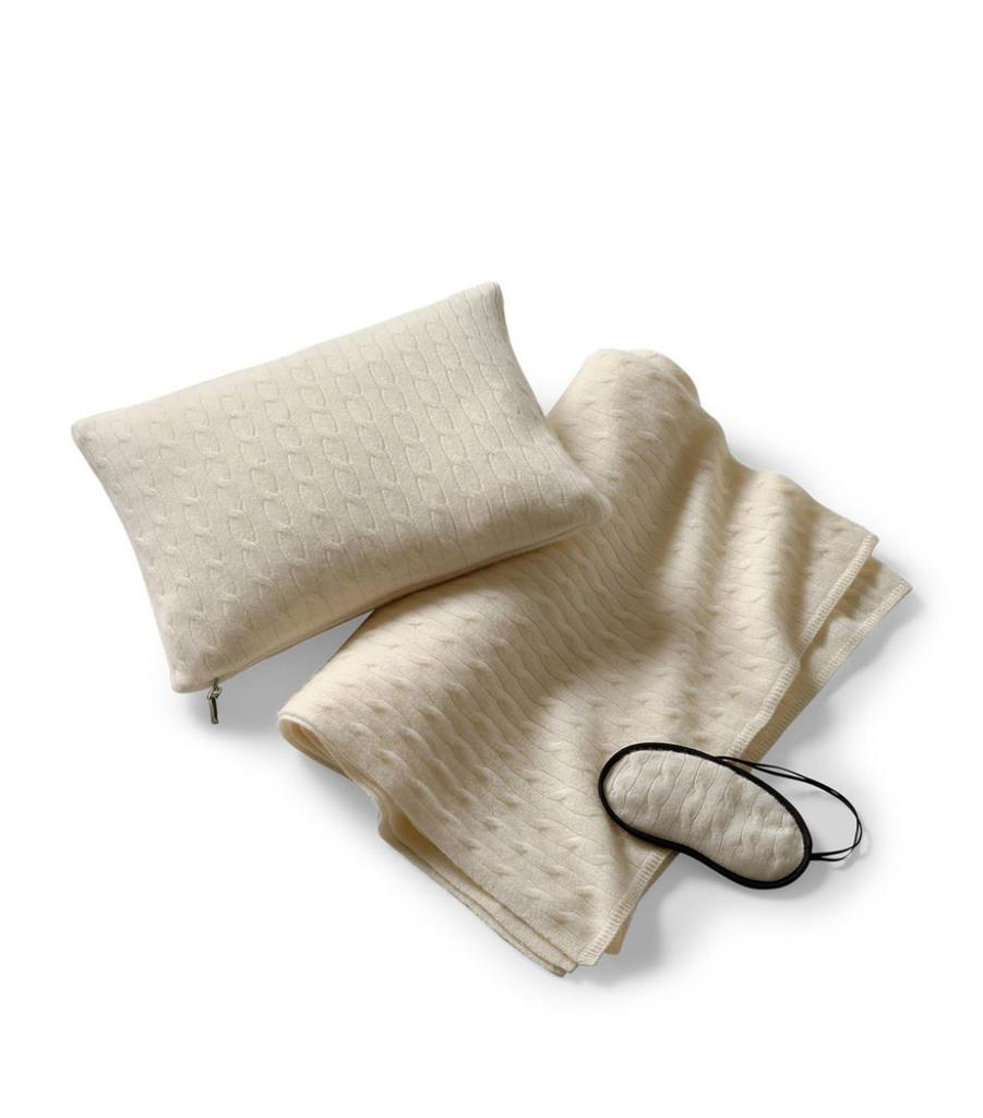 商品Ralph Lauren|Cashmere Cable-Knit Travel Set,价格¥3507,第1张图片