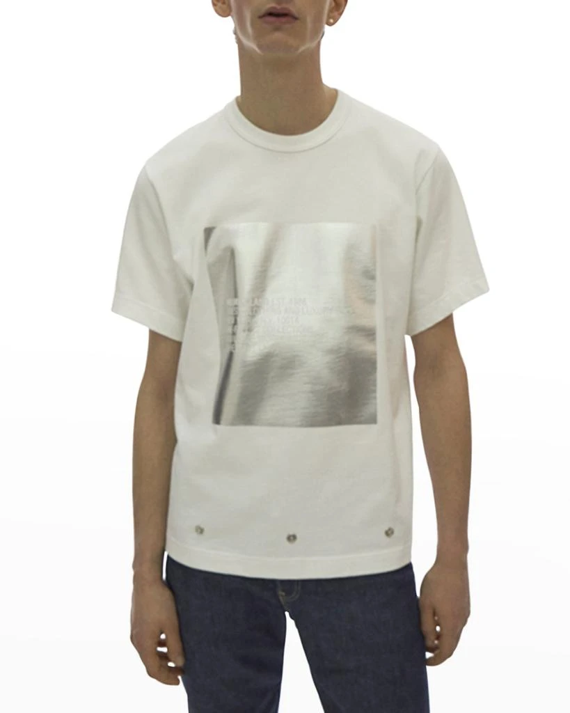 商品Helmut Lang|Men's Metallic Box Logo T-Shirt,价格¥652,第1张图片