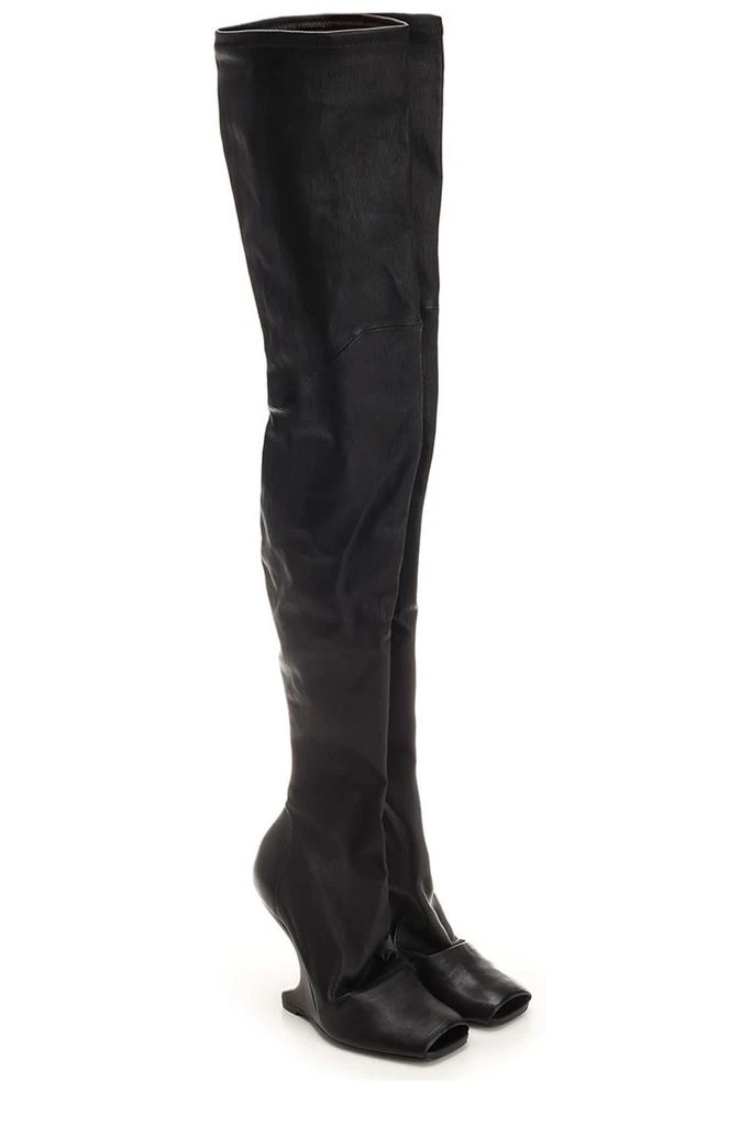 商品Rick Owens|Rick Owens Cantilever Thigh High Heeled Boots,价格¥11448,第2张图片详细描述