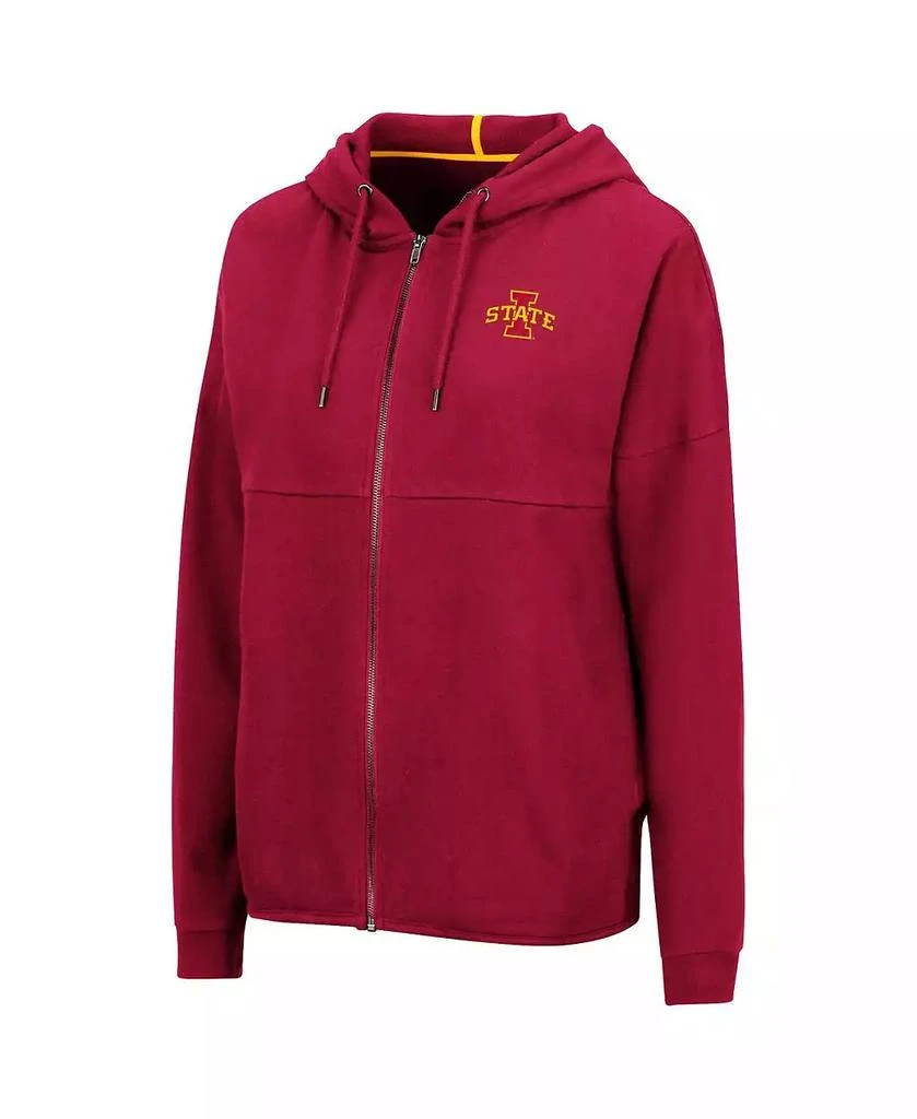 商品Colosseum|Women's Cardinal Iowa State Cyclones 2-Hit Full-Zip Hoodie,价格¥308,第2张图片详细描述