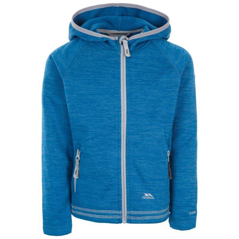 Trespass Childrens Girls Goodness Full Zip Hooded Fleece Jacket (Cosmic Blue)商品第1张图片规格展示