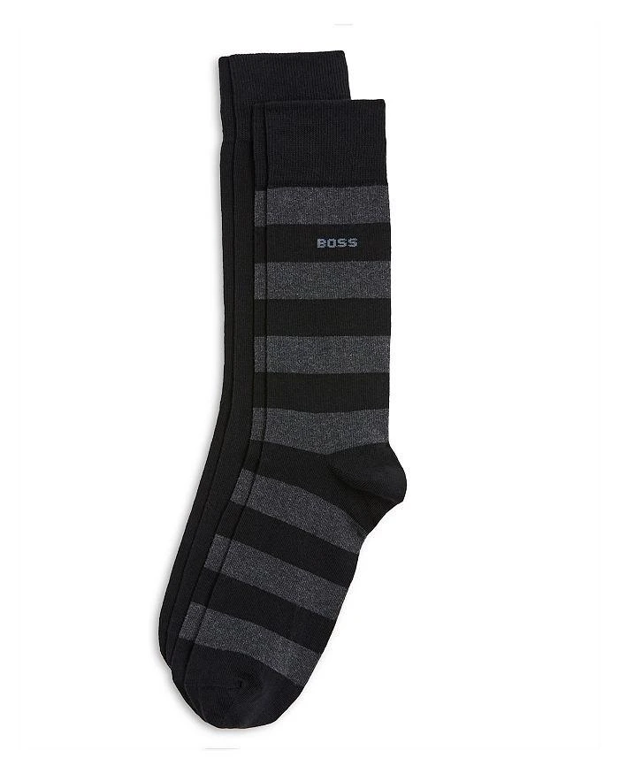 商品Hugo Boss|Cotton Blend Socks, Pack of 2,价格¥128,第1张图片