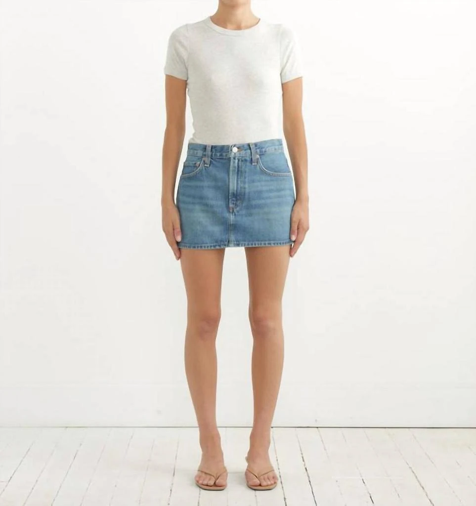 商品AGOLDE|Alek Mini Skirt In Dwell,价格¥938,第3张图片详细描述