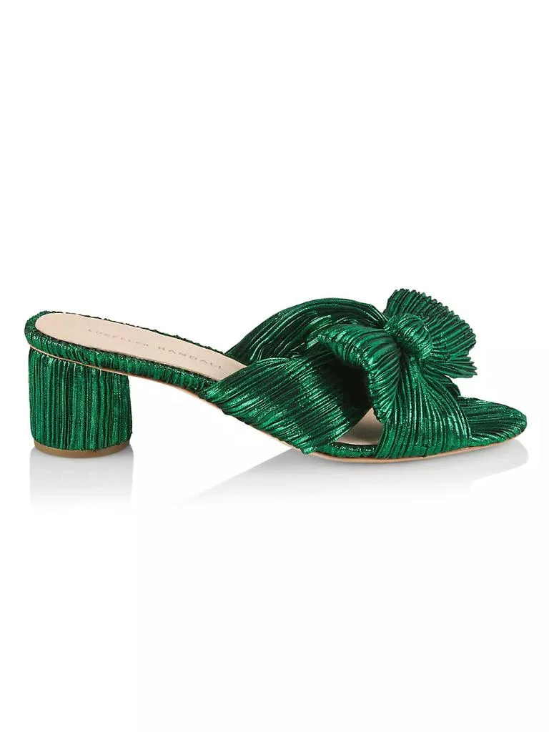 商品Loeffler Randall|Emilia Pleated Knot Mules,价格¥2625,第1张图片