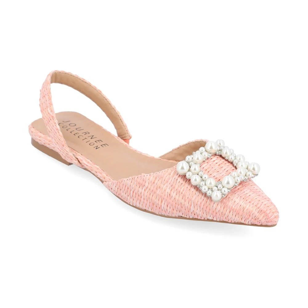 商品Journee Collection|Women's Hannae Embellished Flats,价格¥375,第1张图片