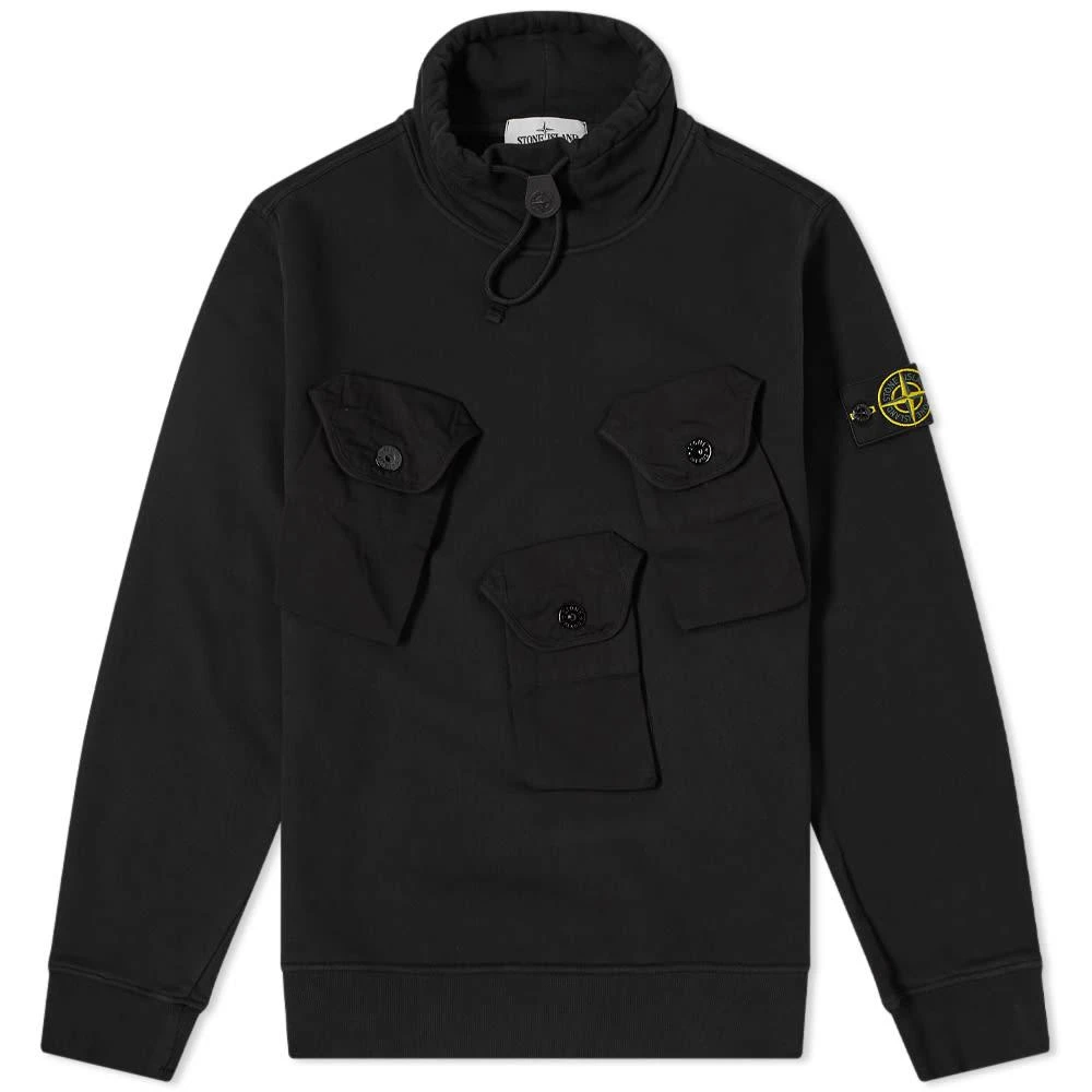 商品Stone Island|Stone Island Multi Pocket Detail Mock Neck Sweat,价格¥2180,第1张图片