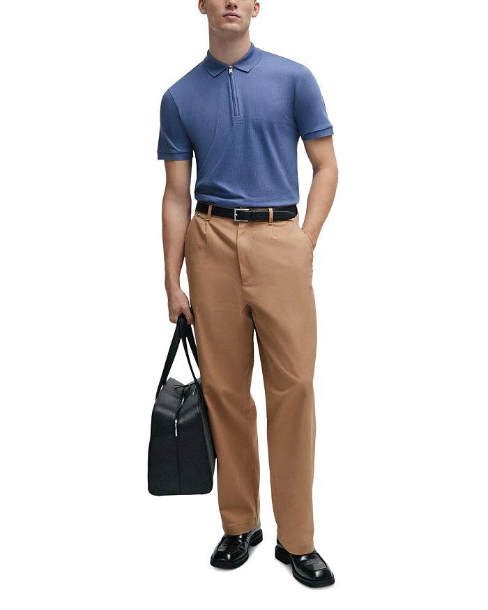 商品Hugo Boss|Polston 35 Cotton Slim Fit Quarter Zip Polo Shirt,价格¥957,第2张图片详细描述