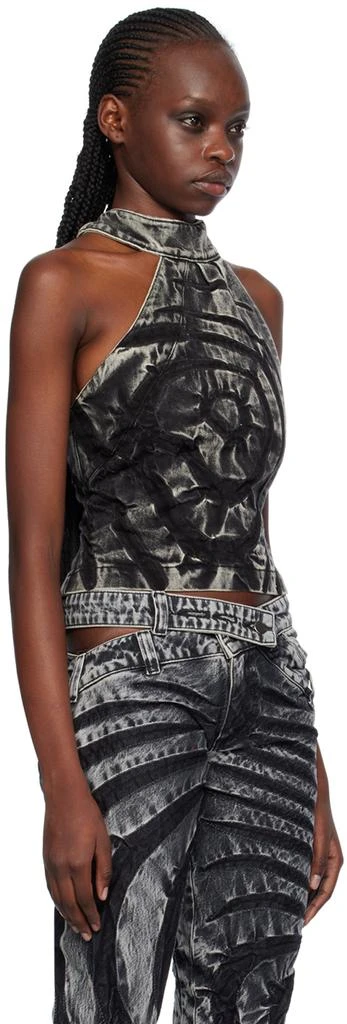 商品Masha Popova|SSENSE Exclusive Black Denim Tank Top,价格¥1456,第2张图片详细描述