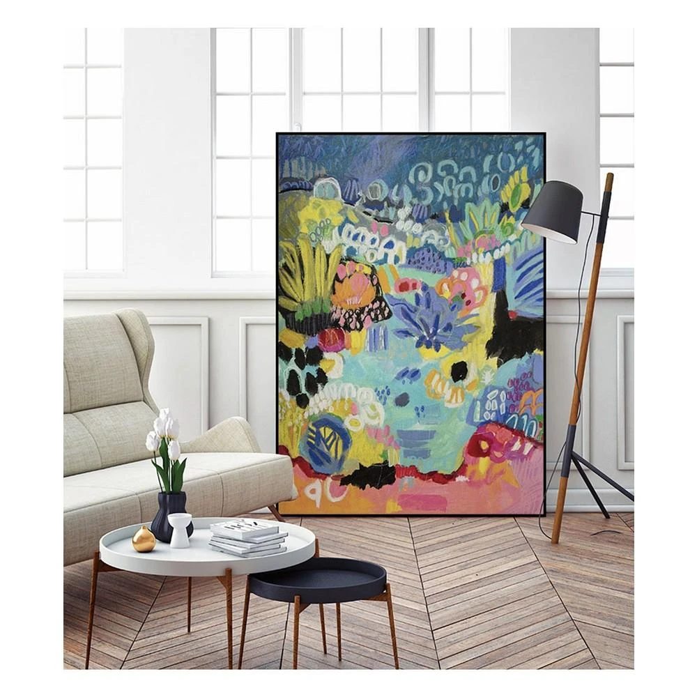 商品Giant Art|20" x 16" Whimsical Pond III Art Block Framed Canvas,价格¥1258,第4张图片详细描述