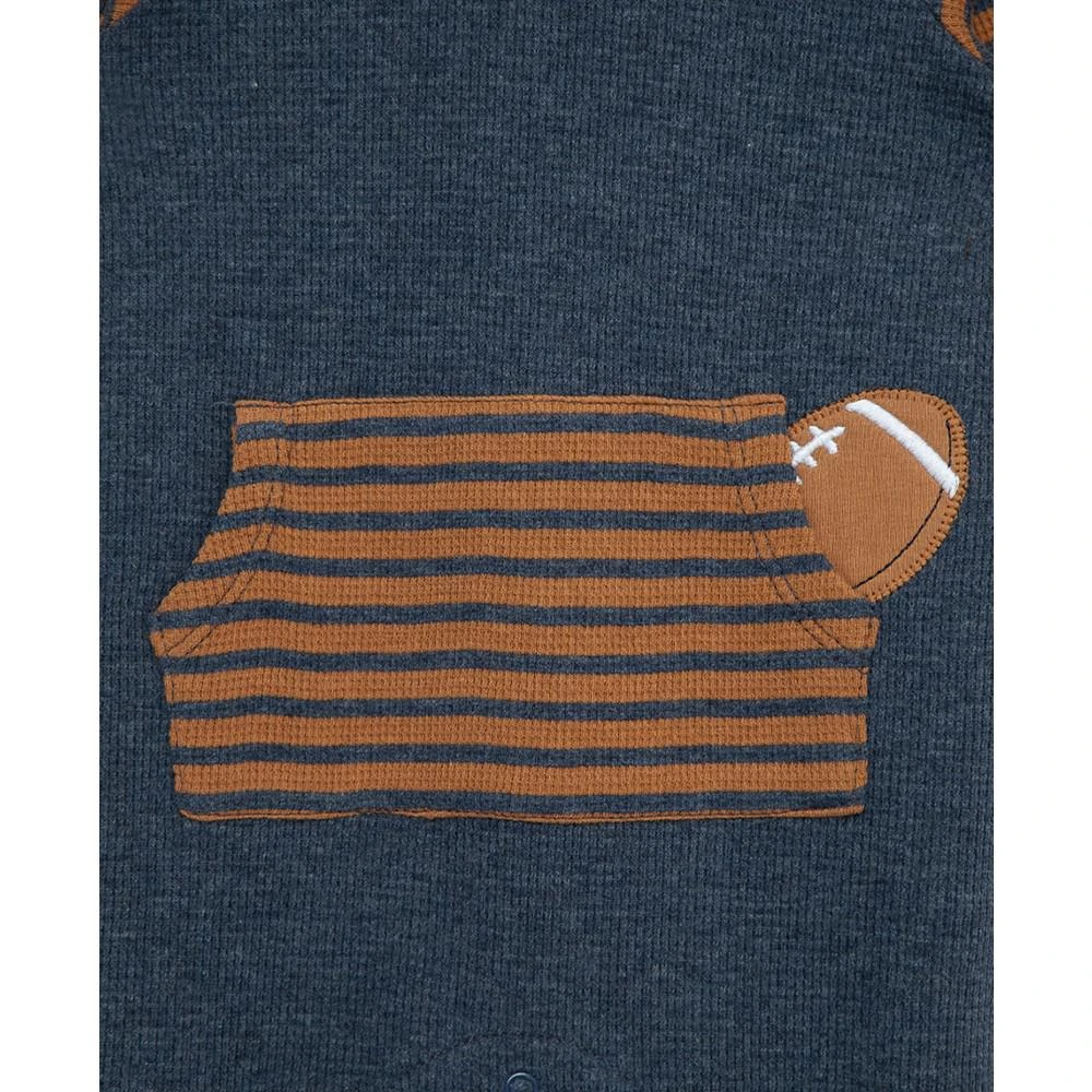 商品Little Me|Baby Boys Football Cotton Long Sleeve Coverall, Pack of 2,价格¥309,第3张图片详细描述