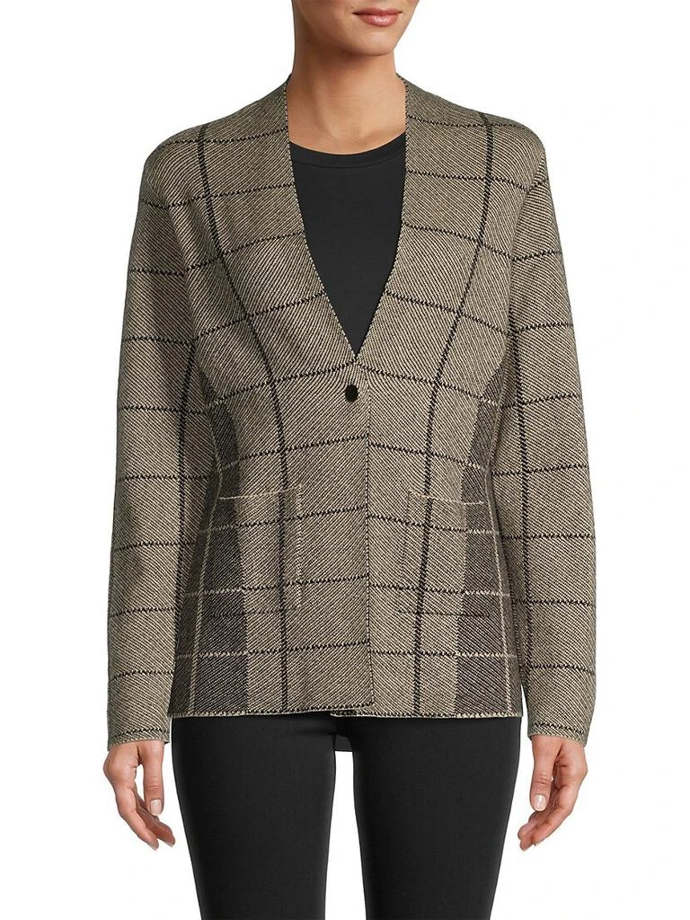 商品NIC+ZOE|Placed Plaid Blazer,价格¥925,第3张图片详细描述