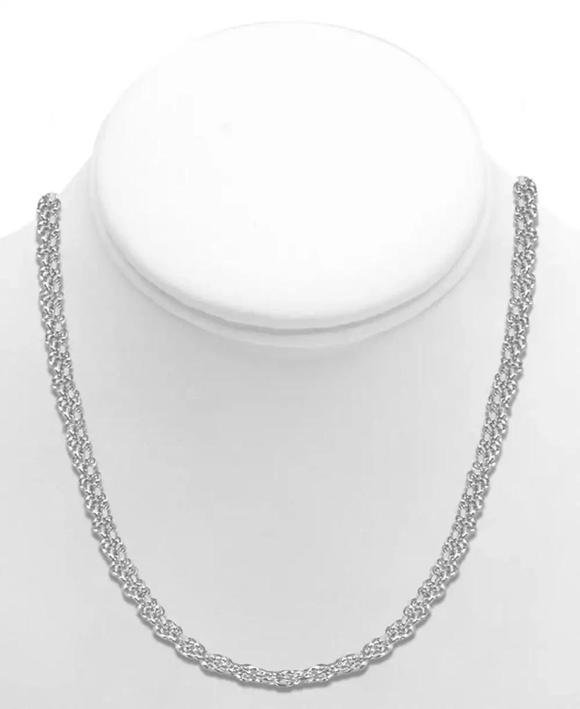 商品Essentials|Silver Plated Rope Link 18" Chain Necklace,价格¥70,第2张图片详细描述