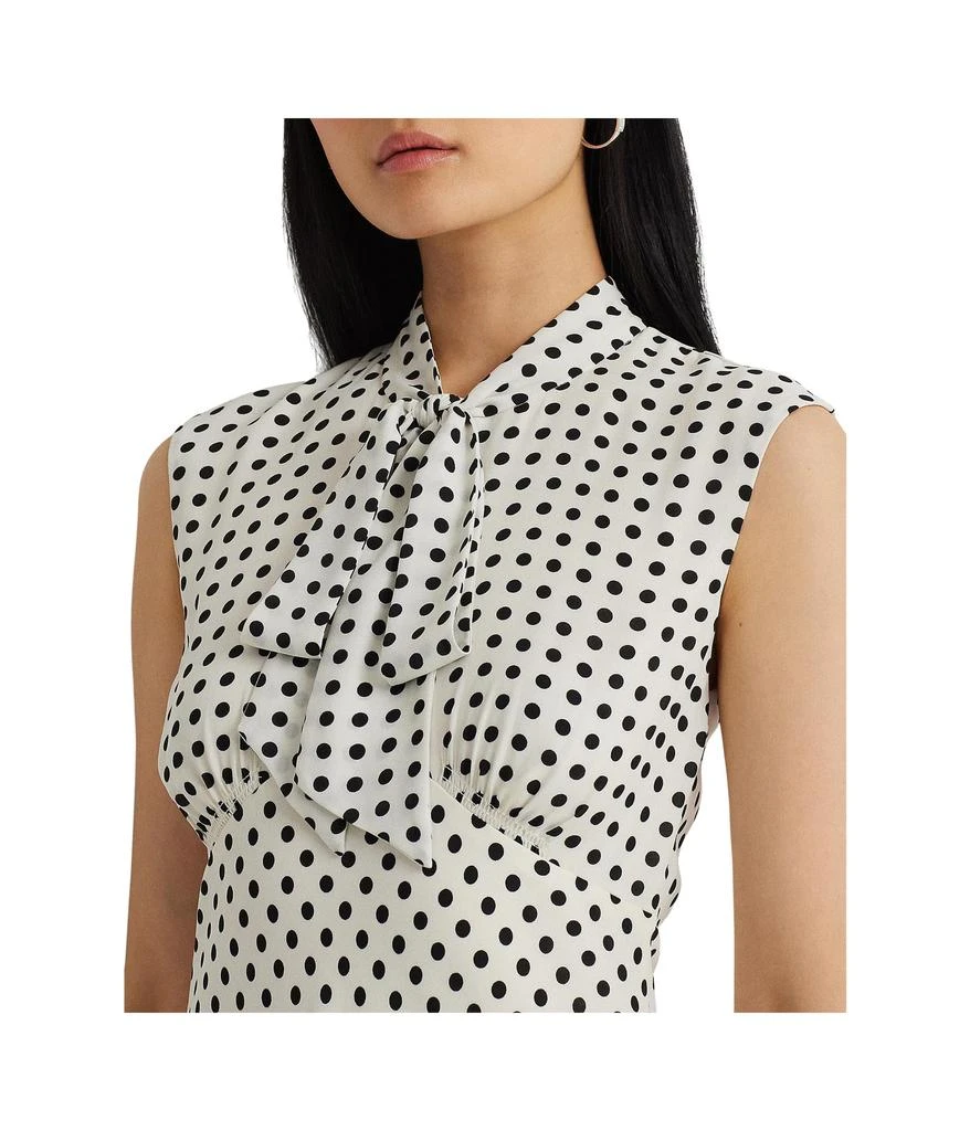 商品Ralph Lauren|Polka-Dot Georgette Tie-Neck Dress,价格¥756,第3张图片详细描述