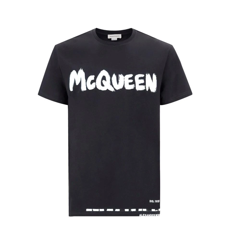 商品Alexander McQueen|Alexander McQueen Logo Printed Crewneck T-Shirt,价格¥1424,第1张图片