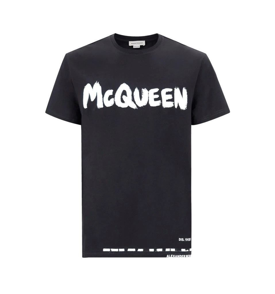 商品Alexander McQueen|Alexander McQueen Logo Printed Crewneck T-Shirt,价格¥1766,第1张图片