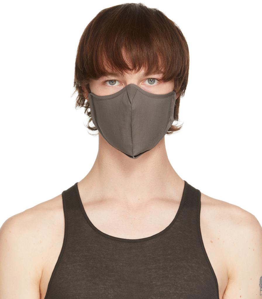商品Rick Owens|Grey Cotton Face Mask,价格¥618,第1张图片