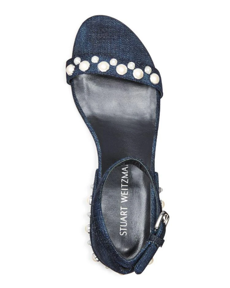 商品Stuart Weitzman|珍珠装饰一字凉鞋,价格¥1318,第3张图片详细描述