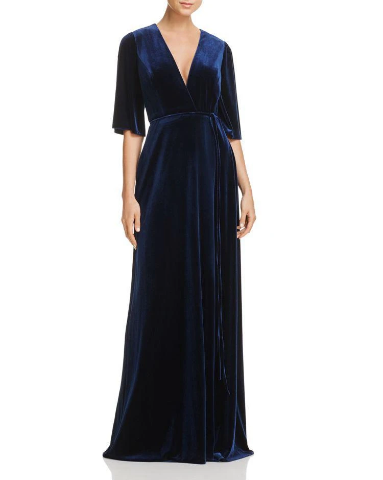 商品Aidan Mattox|Aidan Aidan Velvet Wrap Gown - 100% Exclusive,价格¥996,第1张图片