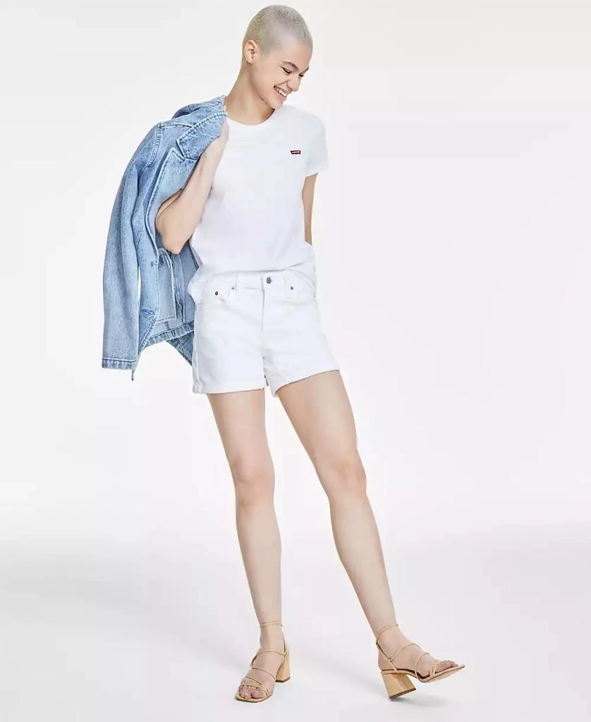 商品Levi's|Women's Mid Rise Mid-Length Stretch Shorts,价格¥303,第1张图片