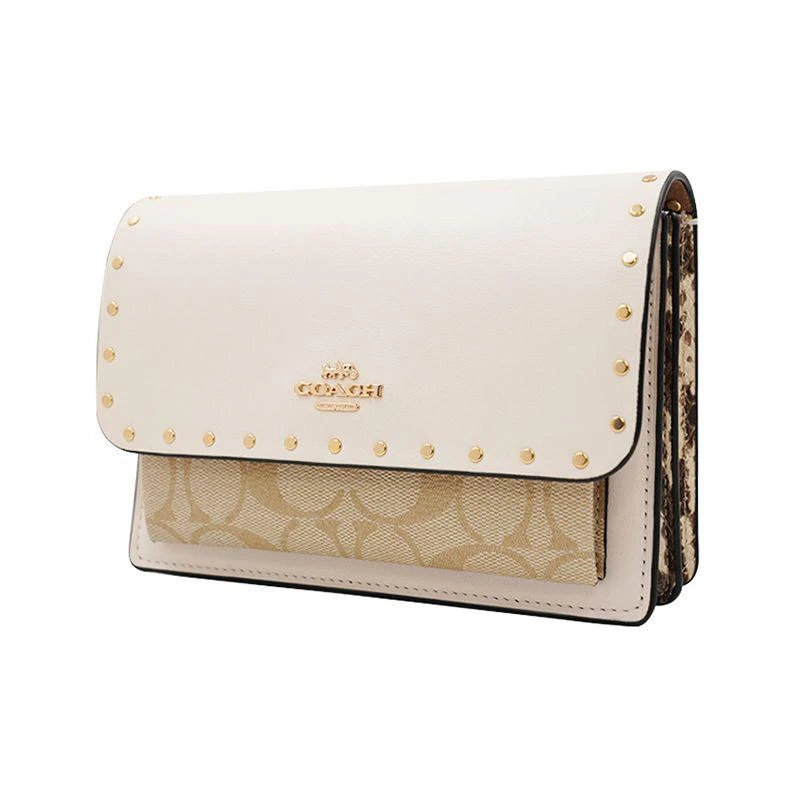 商品Coach|Coach 奥莱款迷你女士PVC配皮单肩斜挎小方包C3326IMOT4,价格¥2774,第4张图片详细描述