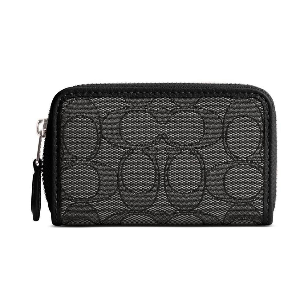 商品Coach|Boxed Signature Jacquard Zip-Around Card Case,价格¥338,第1张图片