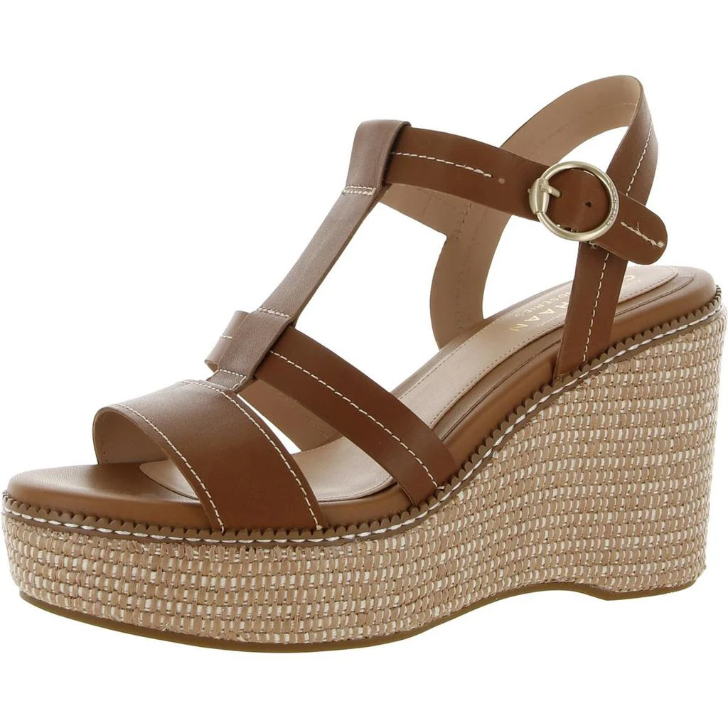 商品Cole Haan|Cole Haan Womens Cloudy All Day Leather Platform Wedge Sandals,价格¥274,第1张图片