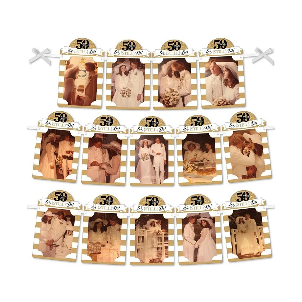 商品Big Dot of Happiness|We Still Do 50th Wedding Anniversary DIY Decor Picture Display Photo Banner,价格¥119,第1张图片