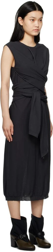 商品Lemaire|Gray Knotted Midi Dress,价格¥3474,第2张图片详细描述