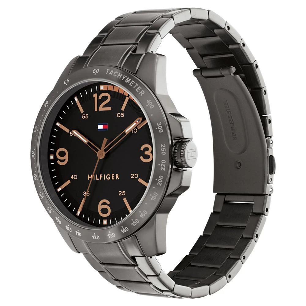 商品Tommy Hilfiger|Men's Gray-Tone Stainless Steel Bracelet Watch 46mm, Created for Macy's,价格¥874,第2张图片详细描述