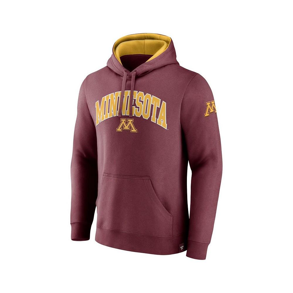 Men's Branded Maroon Minnesota Golden Gophers Arch and Logo Tackle Twill Pullover Hoodie商品第3张图片规格展示