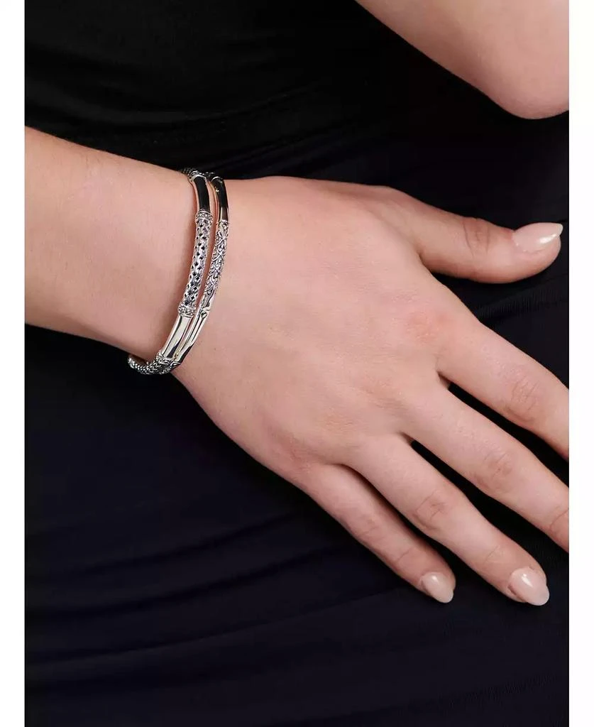 商品DEVATA|Bali Bamboo Bangle Bracelet in Sterling Silver,价格¥524,第3张图片详细描述