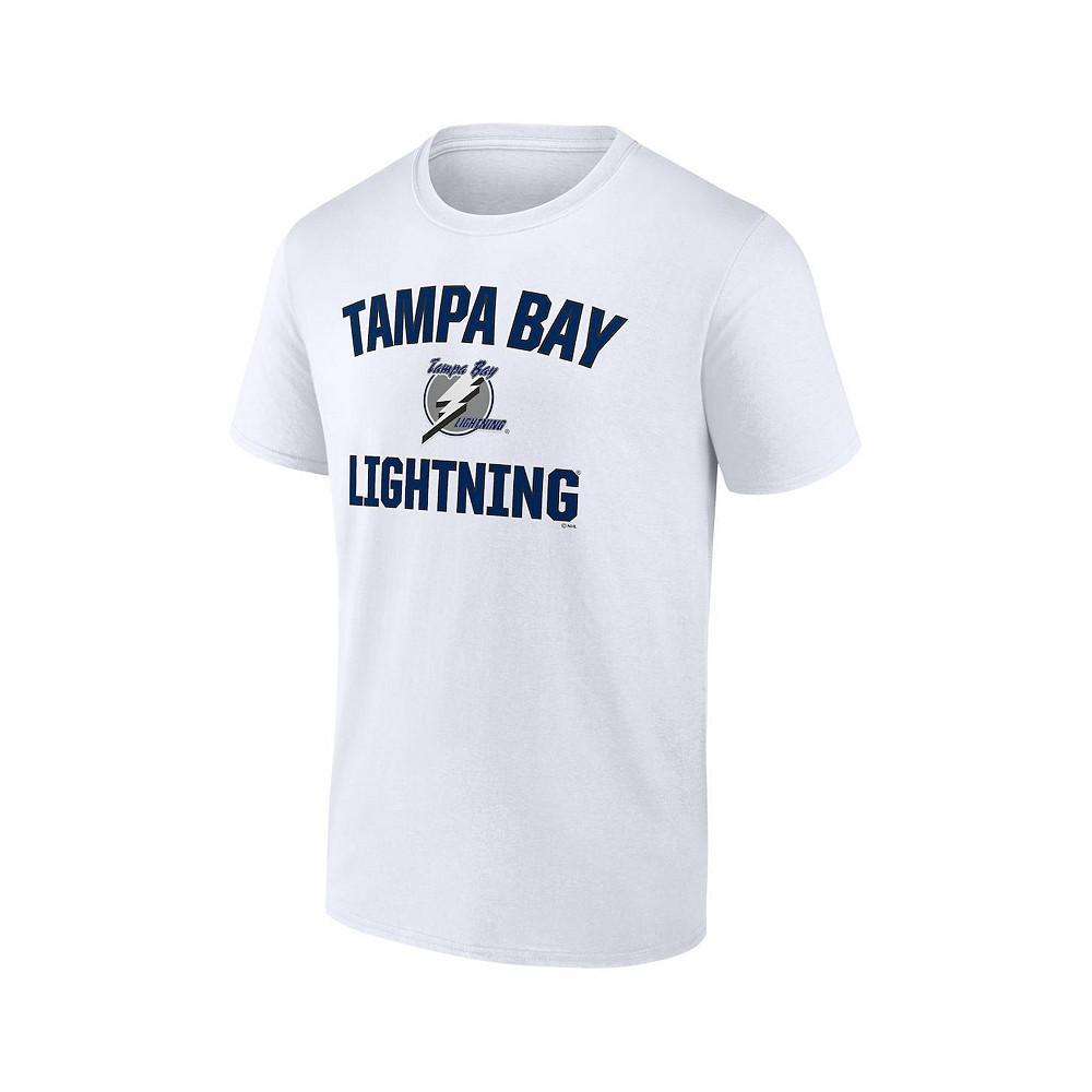 商品Fanatics|Men's Branded White Tampa Bay Lightning Special Edition 2.0 Wordmark T-shirt,价格¥216,第5张图片详细描述