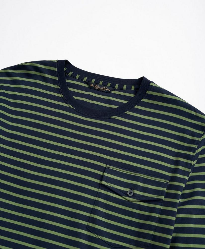Cotton Striped Long-Sleeve T-Shirt商品第2张图片规格展示