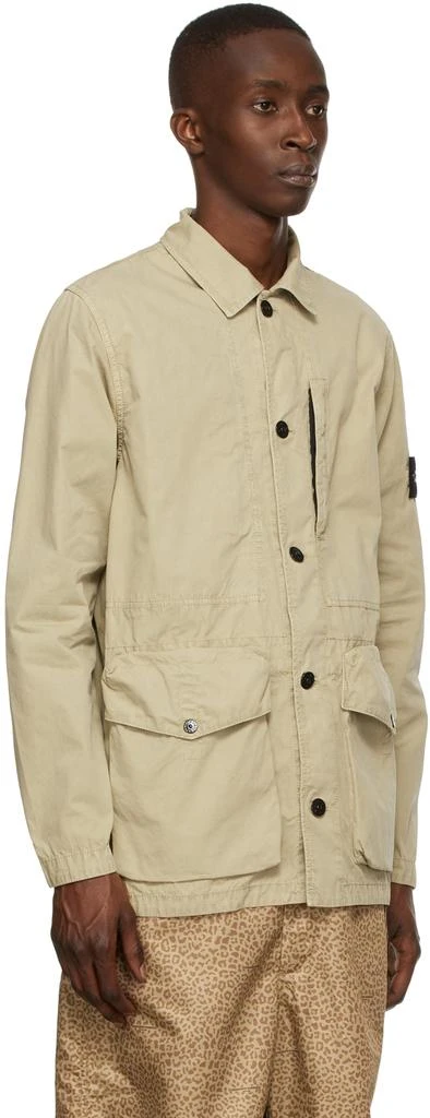 商品Stone Island|Beige Old Effect Jacket,价格¥2458,第2张图片详细描述