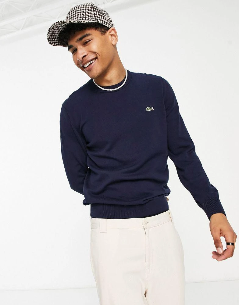 商品Lacoste|Lacoste crew neck jumper in navy,价格¥1029,第1张图片