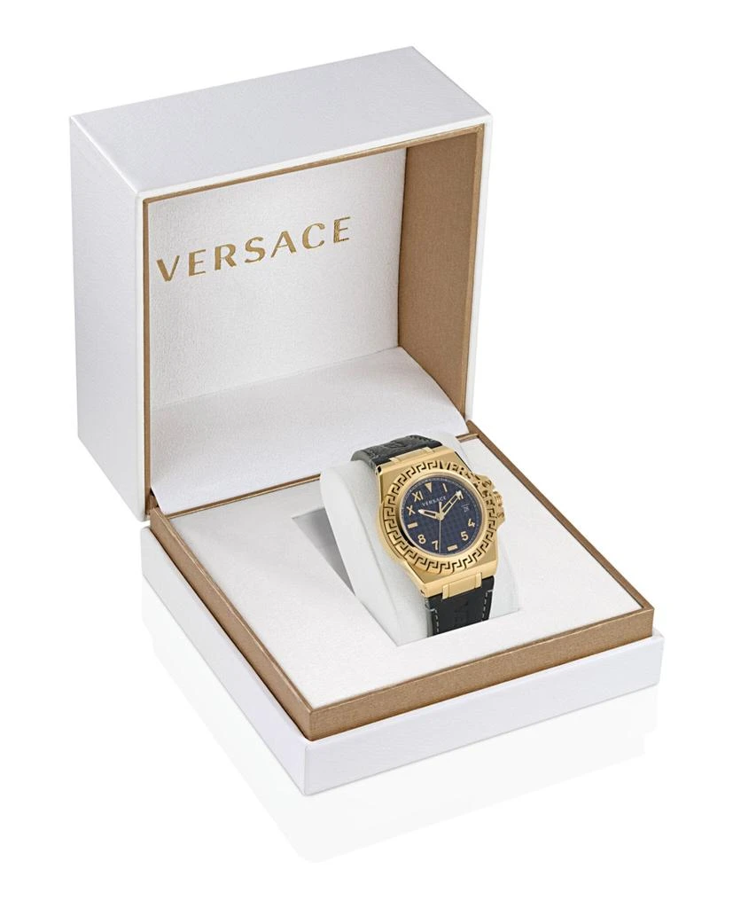 商品Versace|Greca Reaction Leather Watch,价格¥5240,第4张图片详细描述